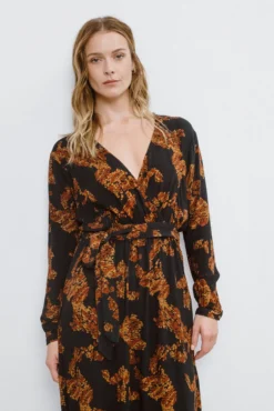 Vestido comprido estampado
