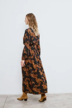 Vestido comprido estampado