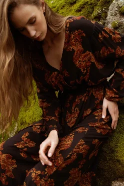 Vestido comprido estampado