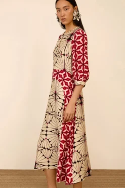 Vestido comprido estampado