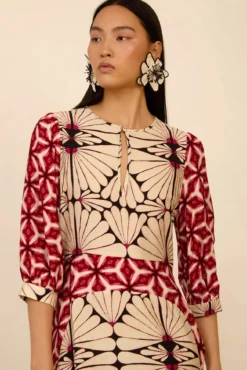 Vestido comprido estampado