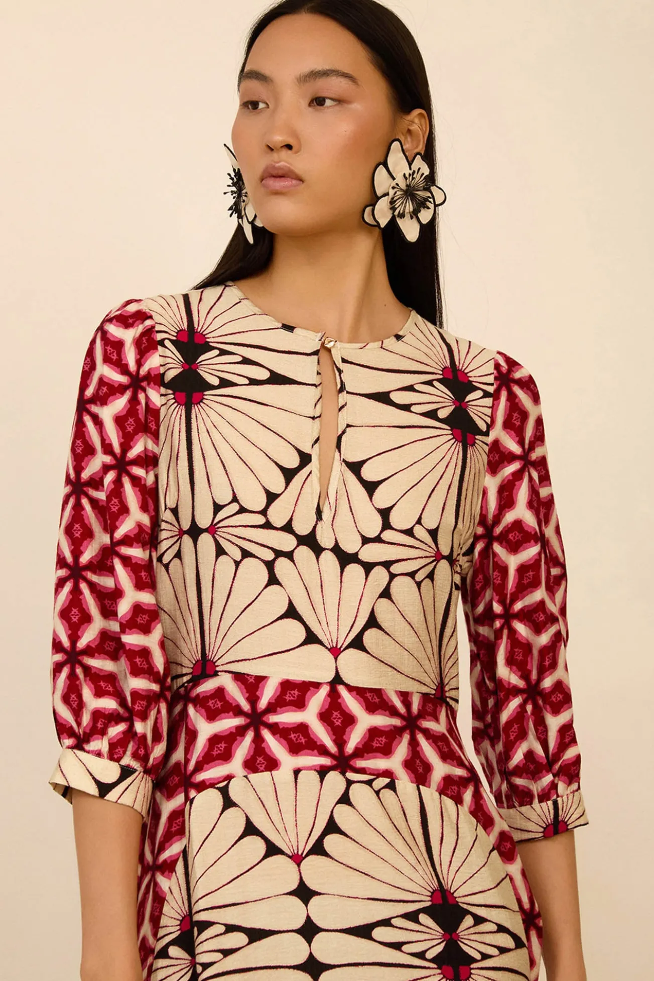 Vestido comprido estampado