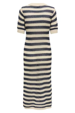 Vestido comprido malha rendilhada