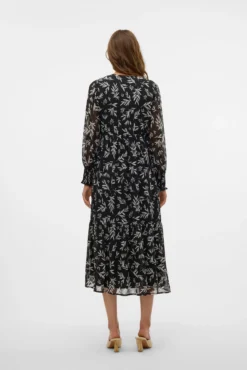 Vestido comprido manga comprida