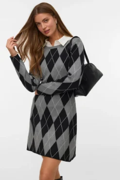 Vestido corto rombos