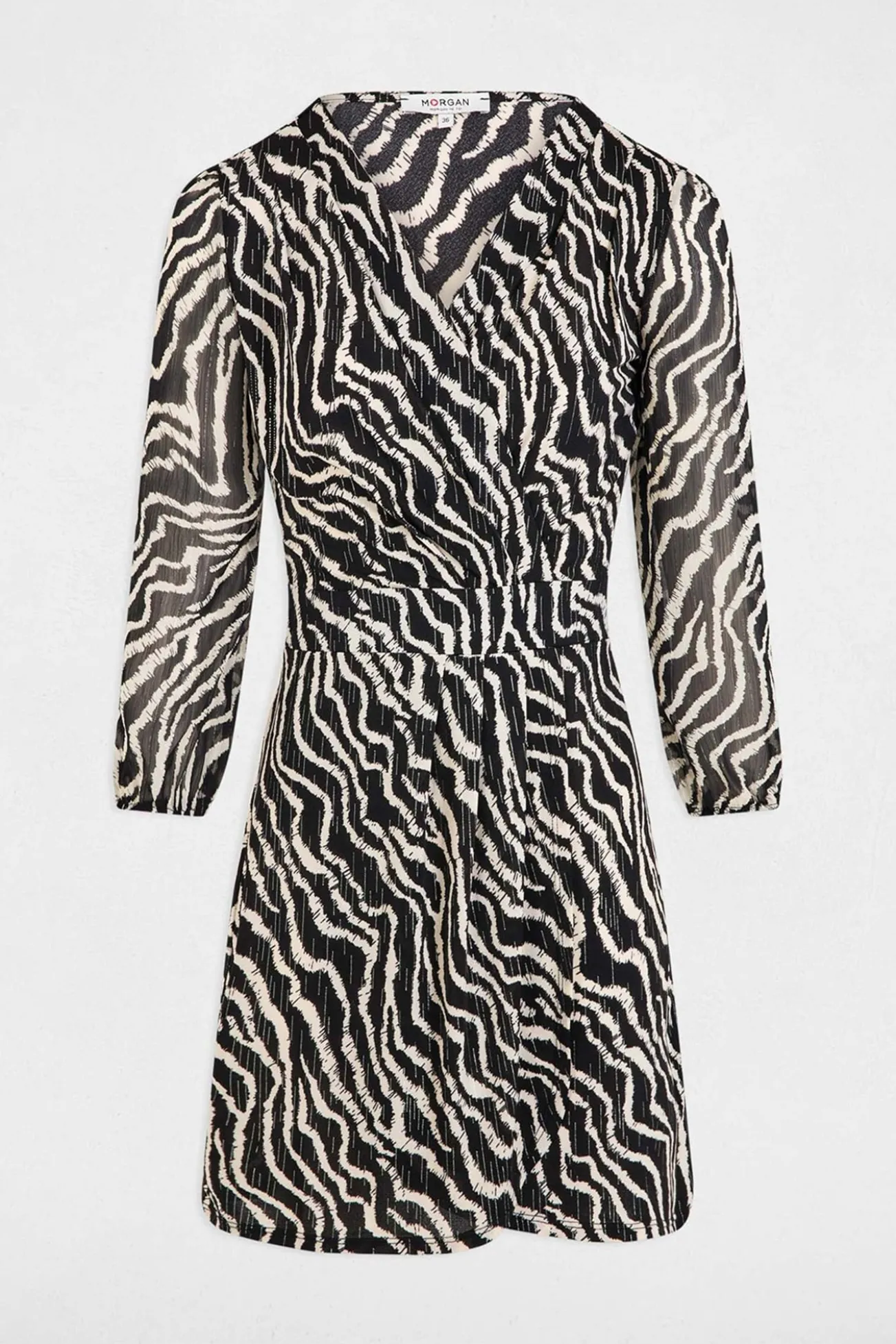 Vestido cruzado estampado