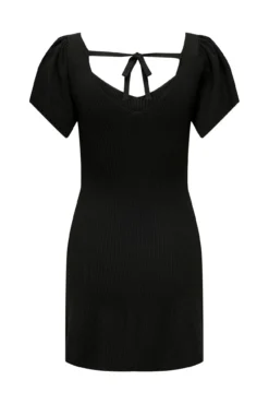 Vestido curto canelado