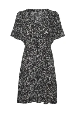 Vestido curto com botões