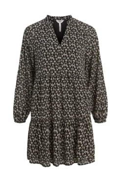Vestido curto com capa