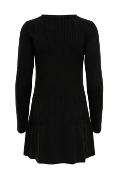 Vestido curto com folho