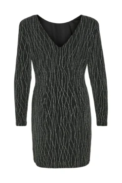Vestido curto com lurex