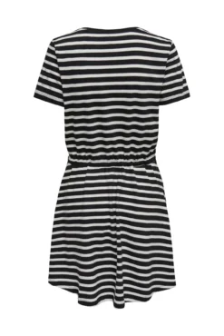 Vestido curto corte regular decote em V