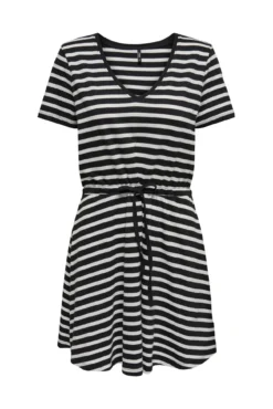 Vestido curto corte regular decote em V