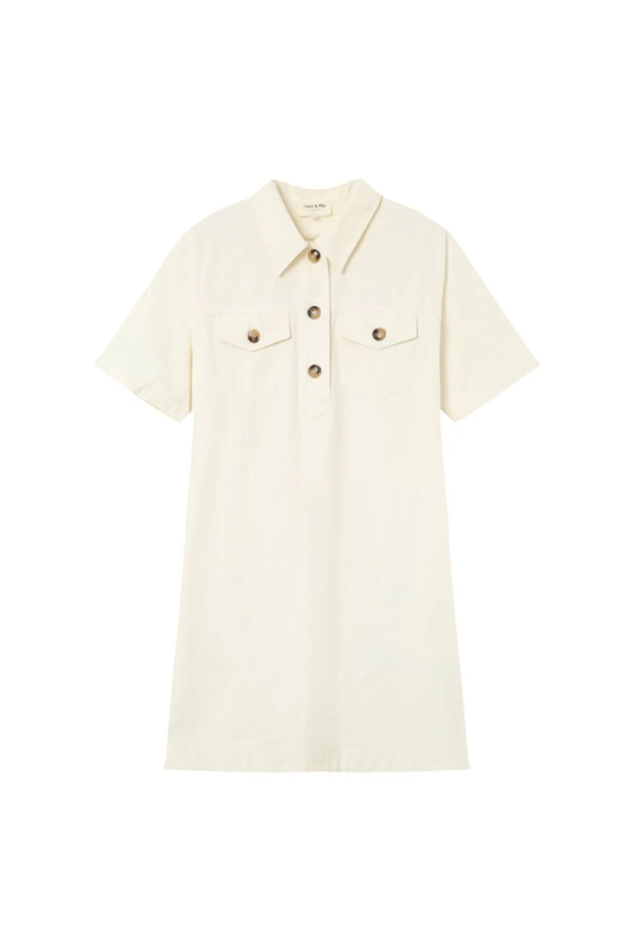 Vestido curto de algodão