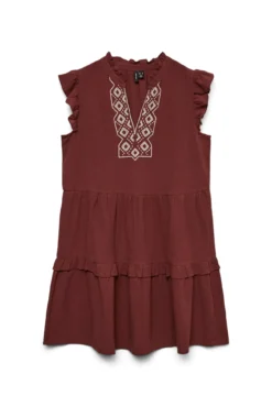 Vestido curto de algodão