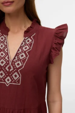 Vestido curto de algodão