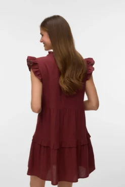Vestido curto de algodão