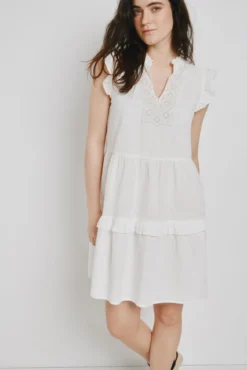 Vestido curto de algodão