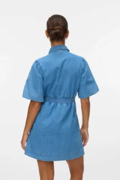 Vestido curto de algodão