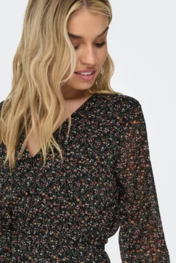 Vestido curto de gaze