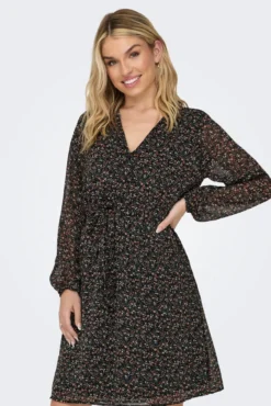 Vestido curto de gaze