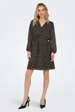 Vestido curto de gaze