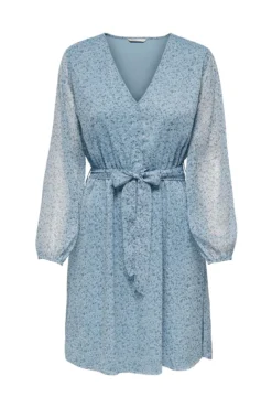 Vestido curto de gaze