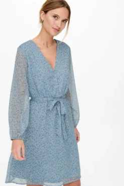 Vestido curto de gaze