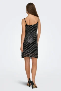 Vestido curto de lantejoulas