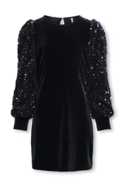Vestido curto de lantejoulas