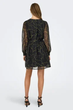 Vestido curto de lurex
