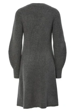 Vestido curto de malha com punhos