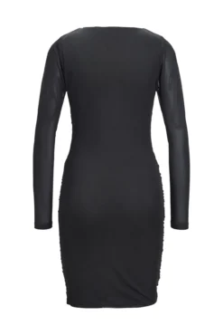 Vestido curto de malha forrado de mulher