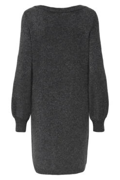 Vestido curto de malha lurex