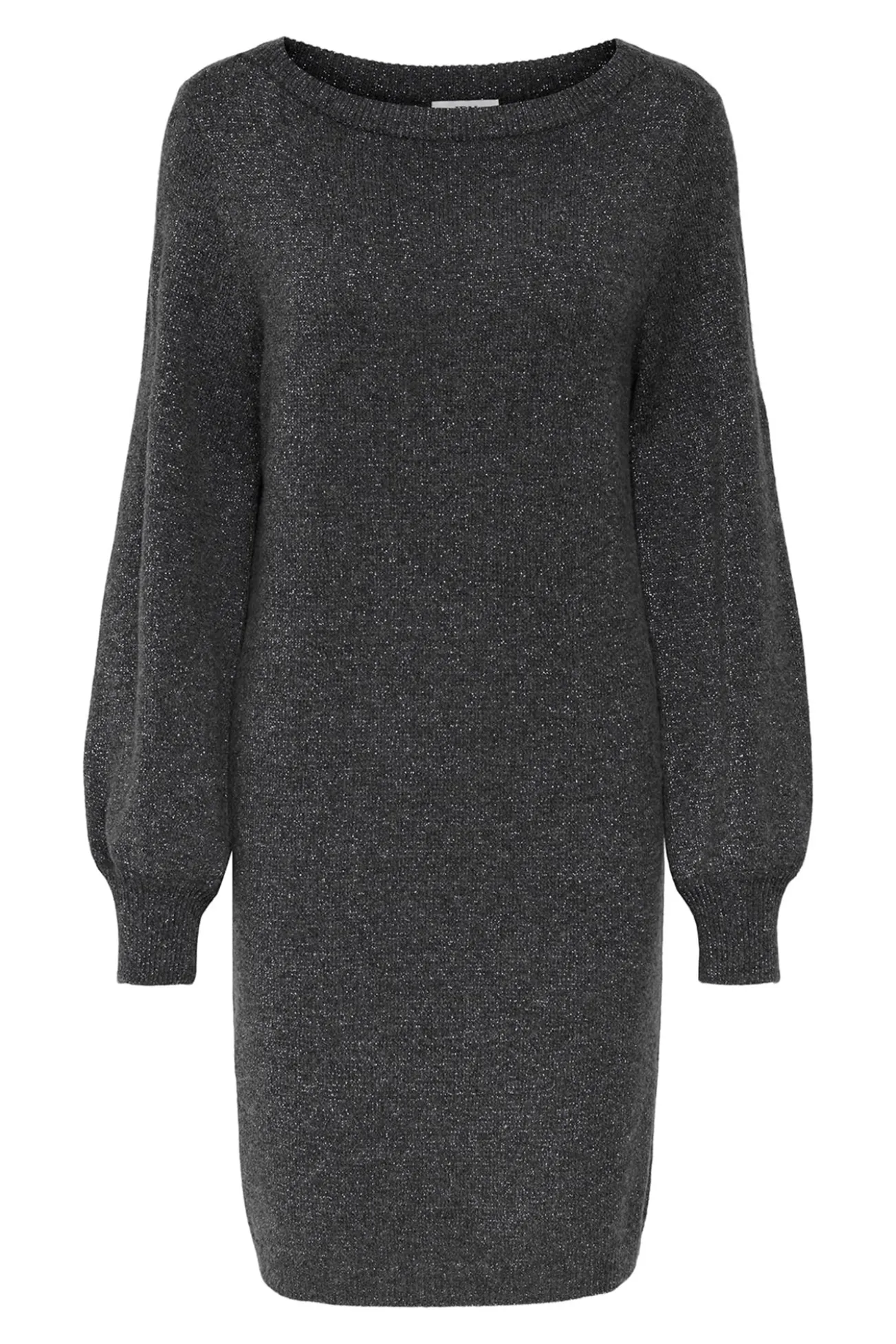 Vestido curto de malha lurex