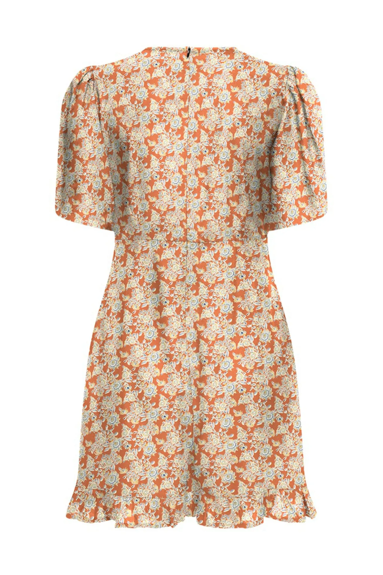 Vestido curto de manga curta