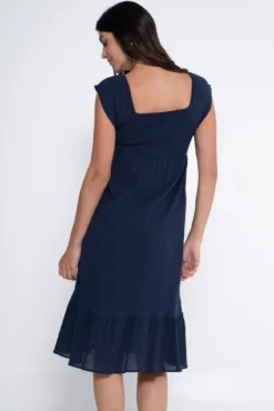 Vestido curto de pré-mamã com bata