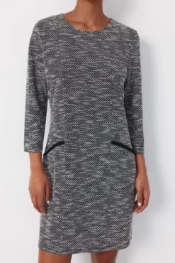 Vestido curto de tweed