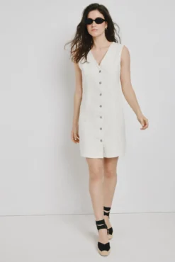 Vestido curto em denim