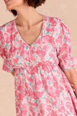 Vestido curto floral Cora