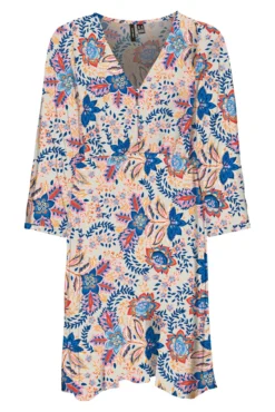 Vestido curto manga 3/4