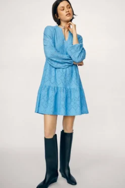 Vestido curto mangas balão
