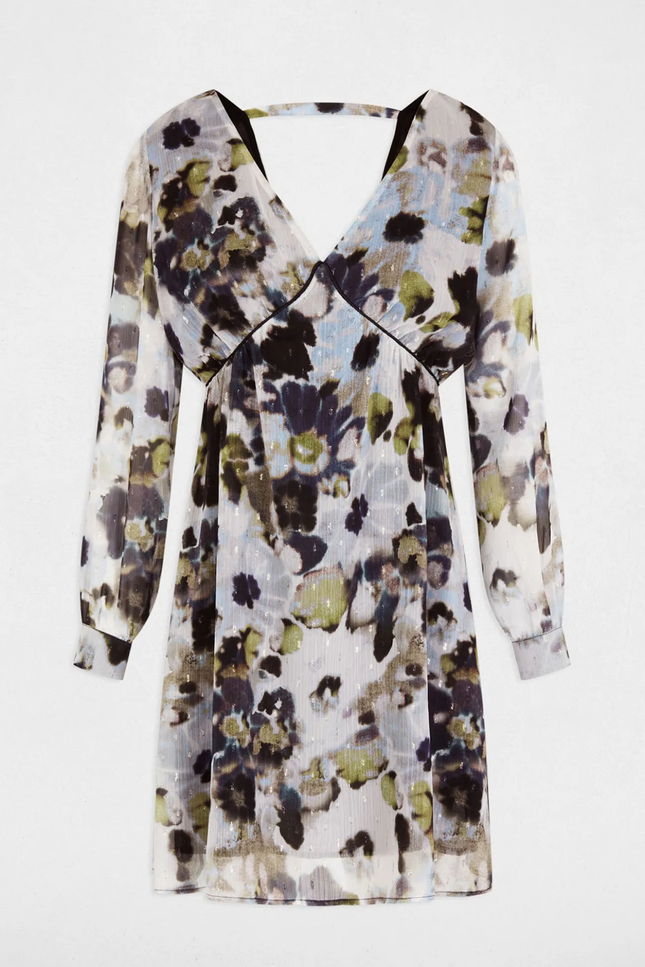 Vestido curto reto estampado
