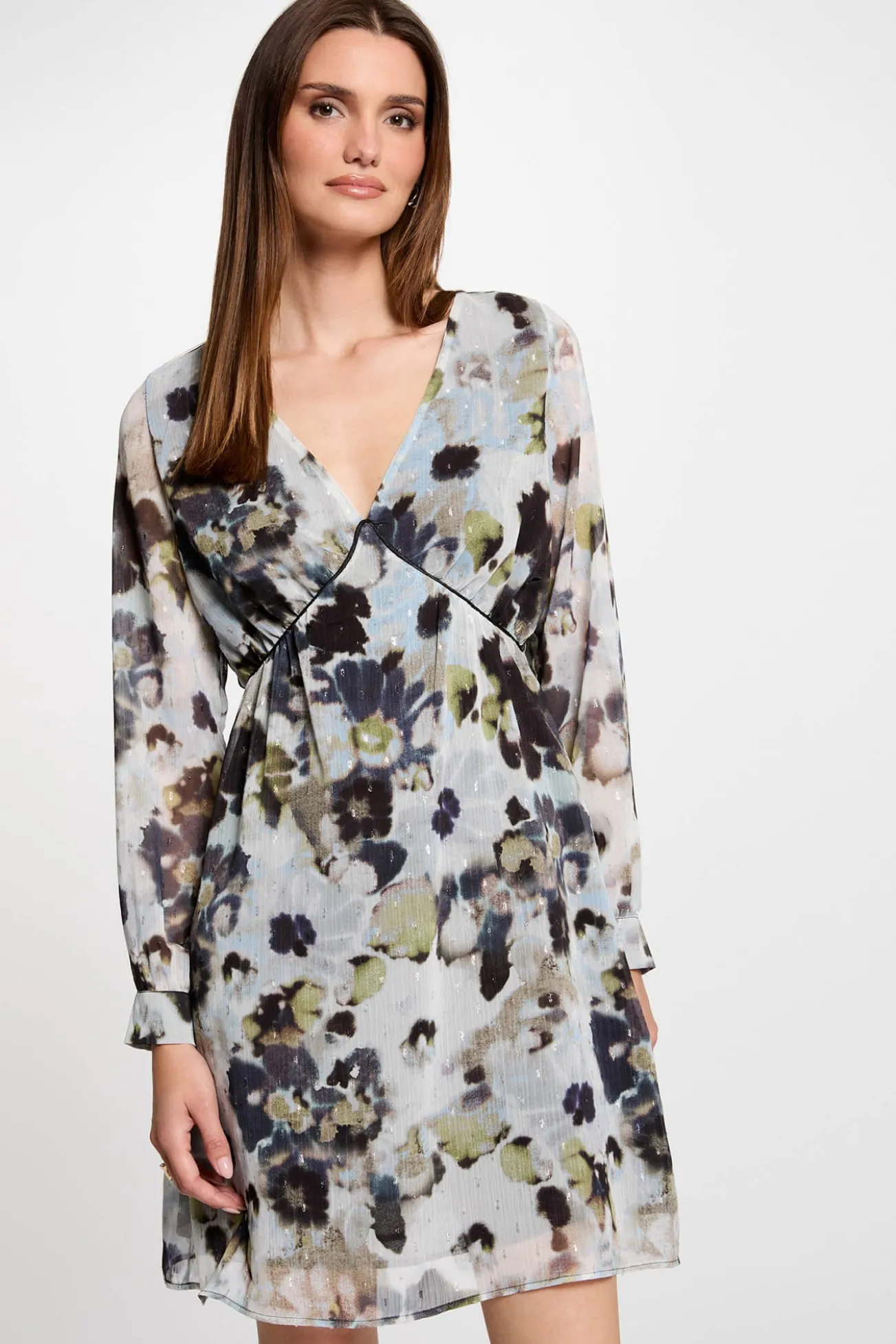 Vestido curto reto estampado