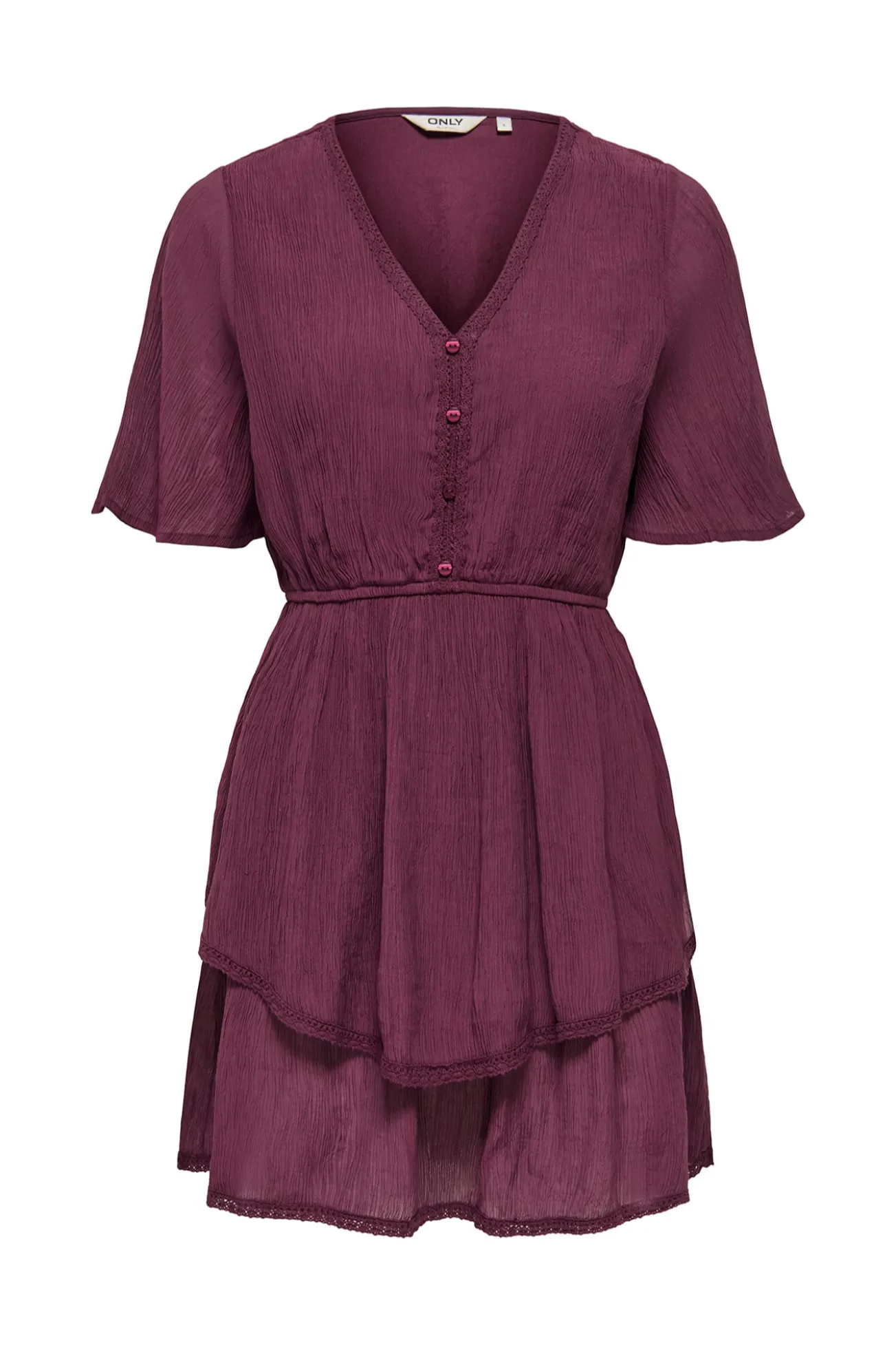 Vestido curto texturizado
