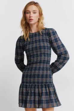 Vestido curto xadrez