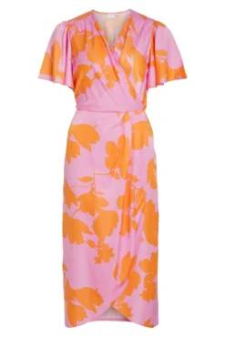 Vestido de festa midi de cetim