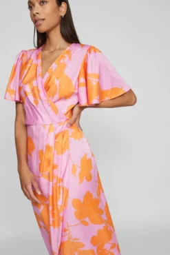 Vestido de festa midi de cetim