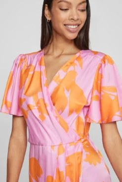 Vestido de festa midi de cetim