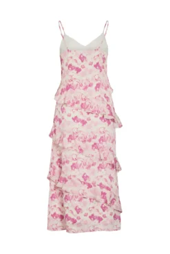 Vestido de festa midi estampado